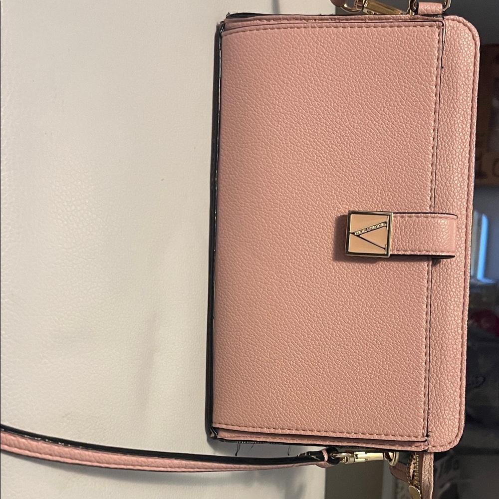 Pink Leather Crossbody Bag